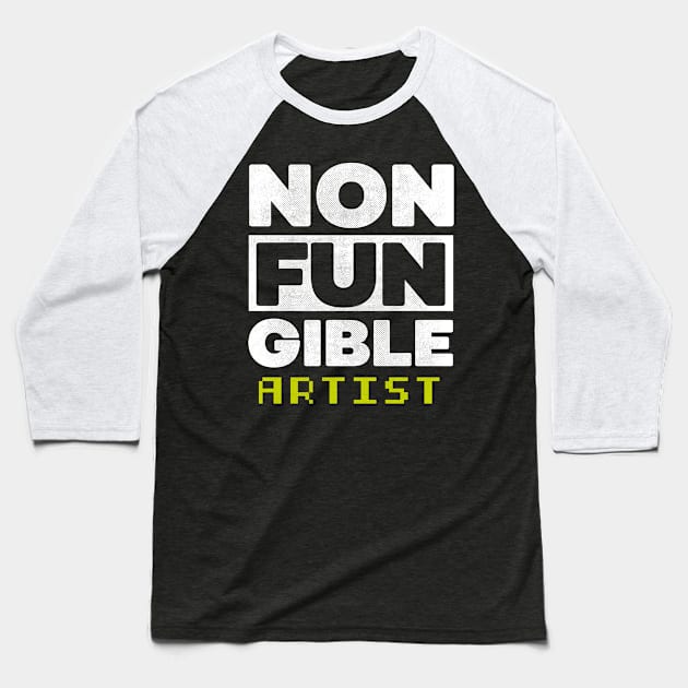 Non Fungible Token Artist nft Baseball T-Shirt by opippi